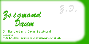 zsigmond daum business card